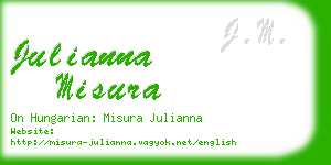 julianna misura business card